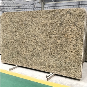 Yellow Color Dark Santa Cecilia Granite Slabs