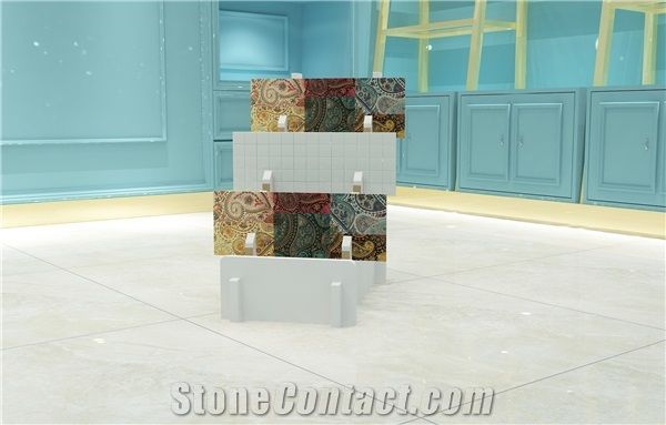 Marble Quartz Stone Tiles Display Rack