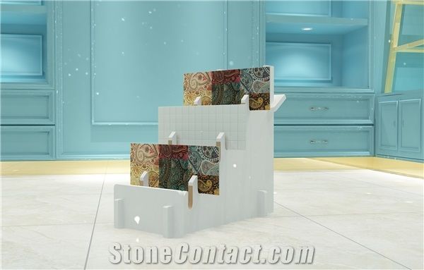 Marble Quartz Stone Tiles Display Rack