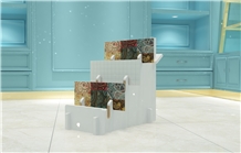 Marble Quartz Stone Tiles Display Rack