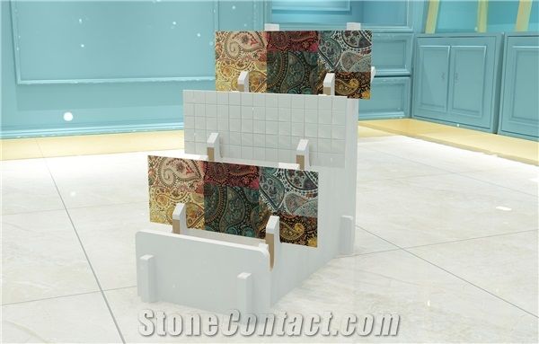 Marble Quartz Stone Tiles Display Rack