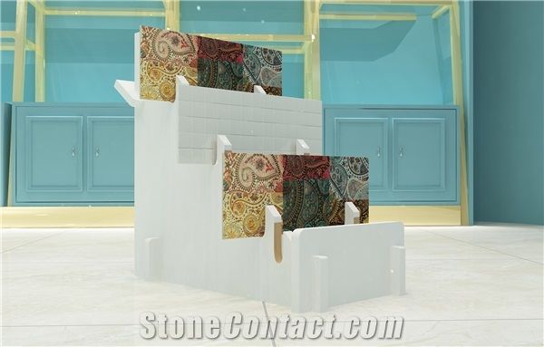 Marble Quartz Stone Tiles Display Rack