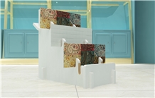 Marble Quartz Stone Tiles Display Rack