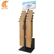 Wood Floor Display Rack Custom Metal Display Stand