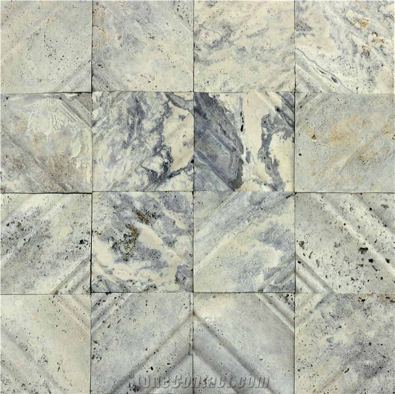 Dt03 Antep Decorative Natural Silver Travertine Stone Wall