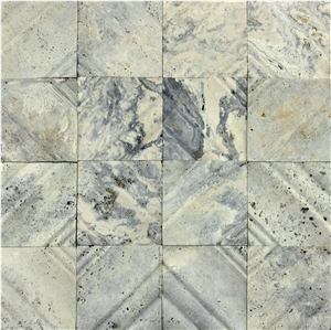 Dt03 Antep Decorative Natural Silver Travertine Stone Wall