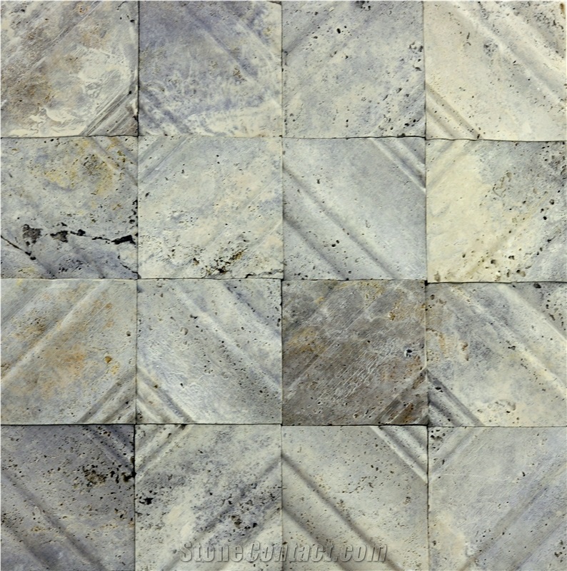 Dt03 Antep Decorative Natural Silver Travertine Stone Wall