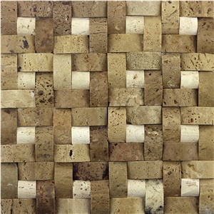 Dt05 Bilecik Natural Stone Basketweave Mosaic