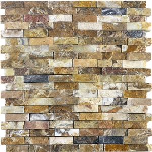 Dt09 Sakarya Decorative Natural Stone Split Mosaic Wall Cladding