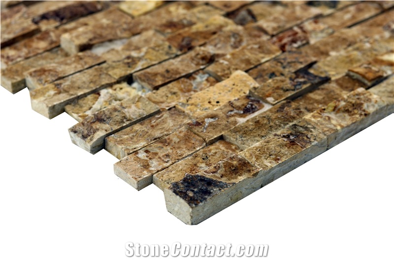 Dt18 Malatya Decorative Natural Stone Split Face Mosaic Wall Cladding