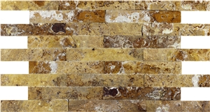 Pt12 Izmit Split Face Natural Scabos Travertine Stacked Stone Veneer