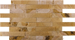 Pt14 Artvin Split Face Natural Gold Travertine Exposed Wall Stone