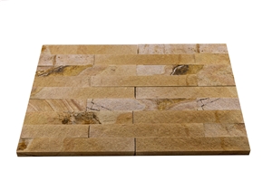 Pt14 Artvin Split Face Natural Gold Travertine Exposed Wall Stone