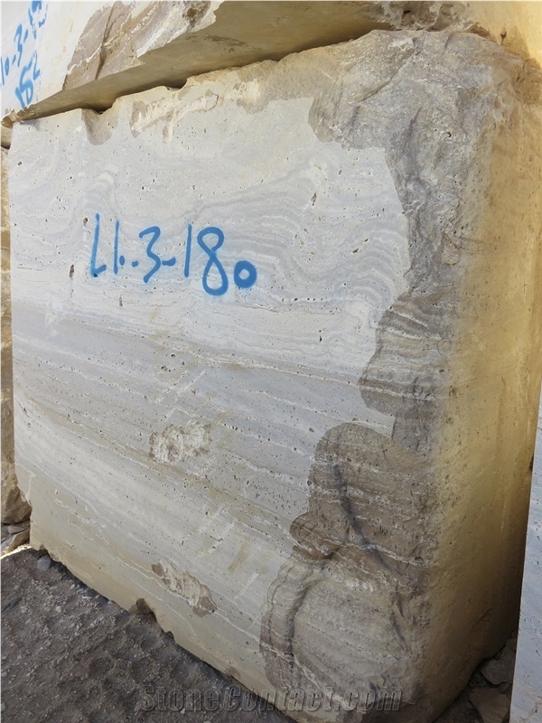 Iran Silver Travertine Block