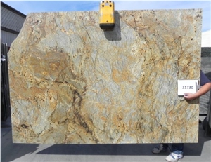 Golden Crystal Granite Slabs, Polished
