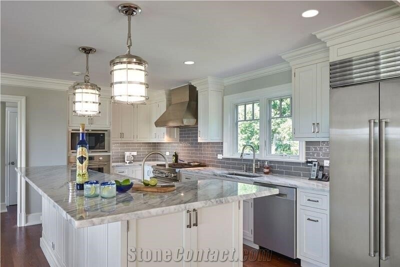 Calacatta Latte Quartzite Kitchen Countertop