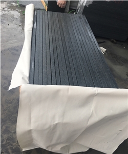 G654 Flamed Dark Grey Granite Paving Slabs
