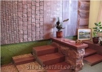 Shoksha Crimson Quartzite Wall Cladding