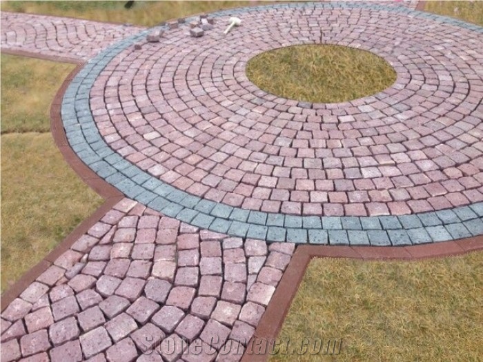 Shoksha Quartzite Paving with Drugoletsky Gabbro