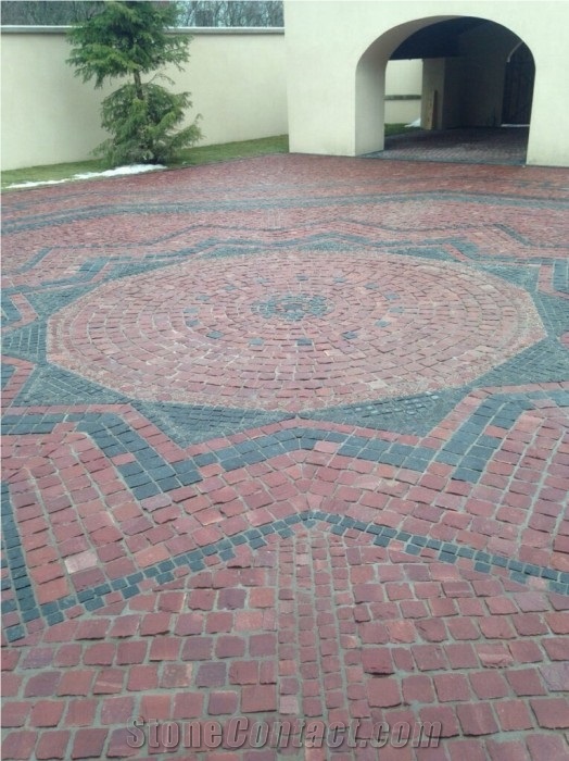 Shoksha Quartzite Paving with Drugoletsky Gabbro