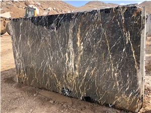 Golden Black Marble Block, Iran Black Marble