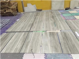 Chinese Price White Wooden Grain Marble Tile