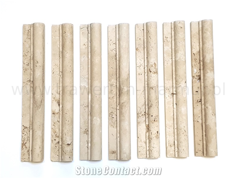 Travertine Ivory Ogee 1 Moulding 4,8cm X 30,5cm