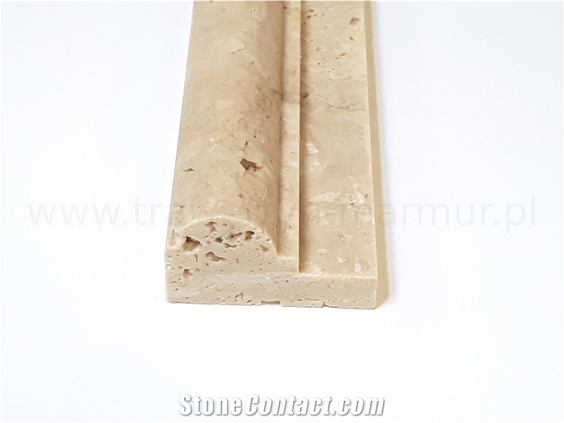 Travertine Ivory Ogee 1 Moulding 4,8cm X 30,5cm