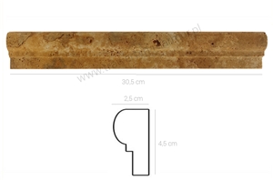 Travertine Yellow Ogee 1 Moulding 4,5cm X 30,5cm