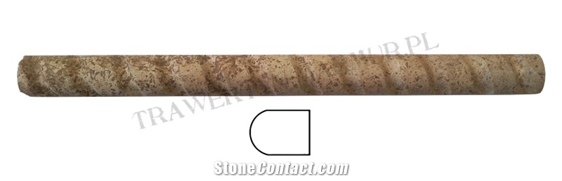 Tuscany Travertine Rope Pencil 2,5cm X 30,5cm