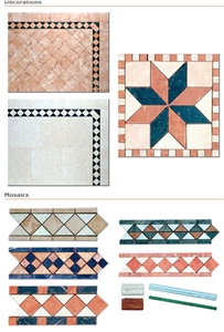 Perlino Rosato+Botticino Semi Classico Mosaic Trim