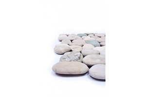 White-Green Sumba Interlock Pebbles Mosaic