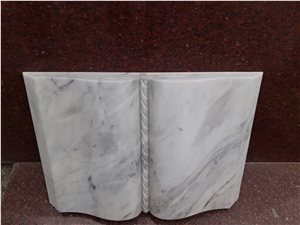 Marble Book Shape Grave Markers