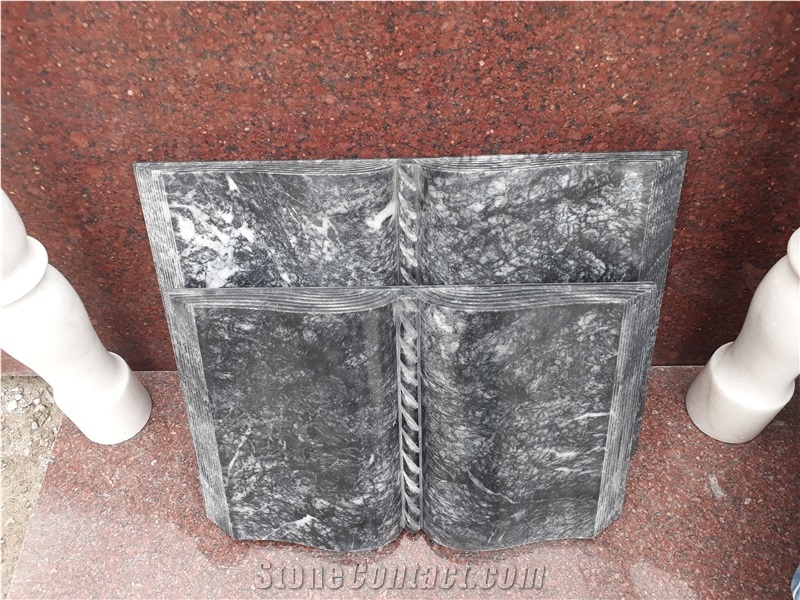 Marble Book Shape Grave Markers