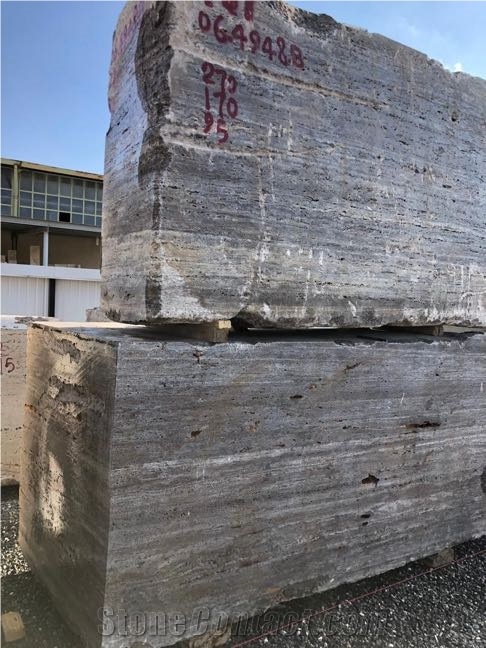 Silver Travertine Blocks