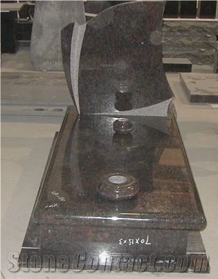 Tan Brown Granite Tombstone Monument Headstone