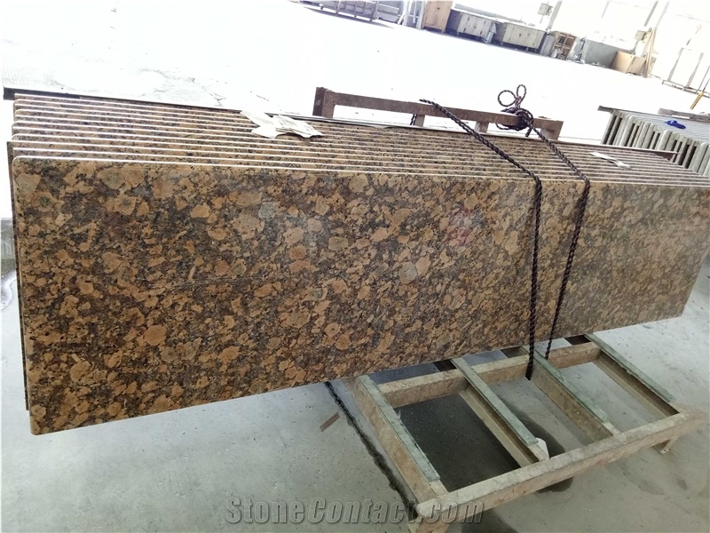 Golden Diamond Grain Granite Slab Tile Cut to Size