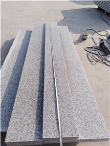 G603 Grey Granite Stairs, Half Bullnose Stairs