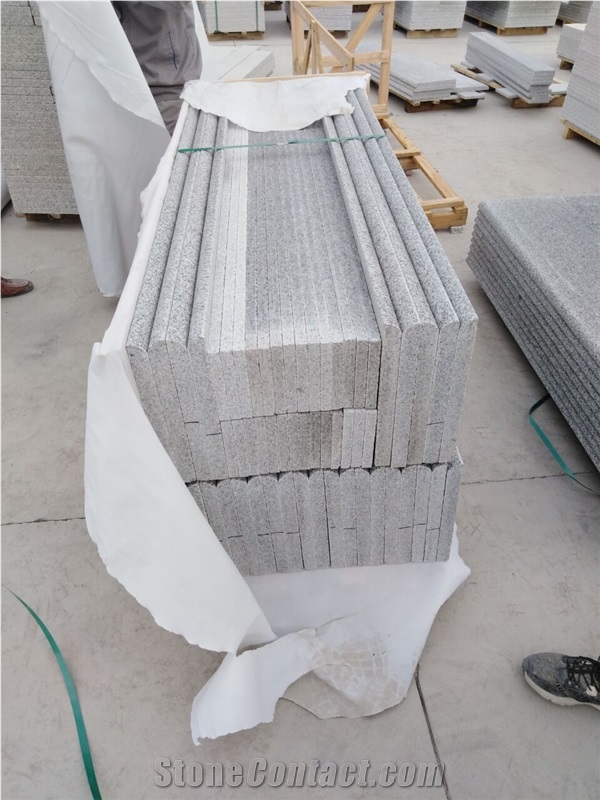 G603 Grey Granite Stairs, Half Bullnose Stairs