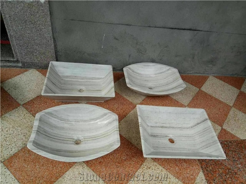 White Marble Hand Basin Marble Polished Basin