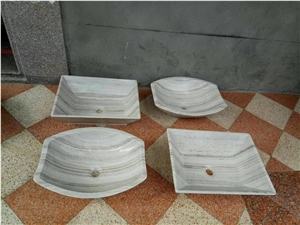 White Marble Hand Basin Marble Polished Basin