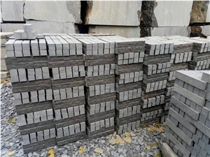Blue Limestone Flooring Paving Flamed Cobble Stone