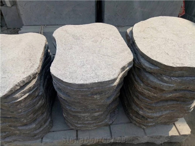 Blue Limestone Flooring Paving Flamed Cobble Stone