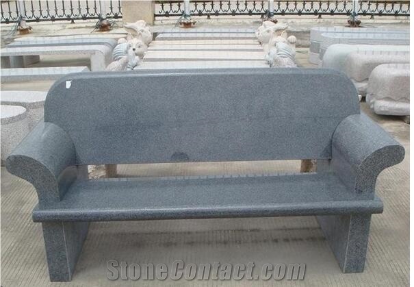 Bushhammered Blue Limestone Outdoor Benches Garden
