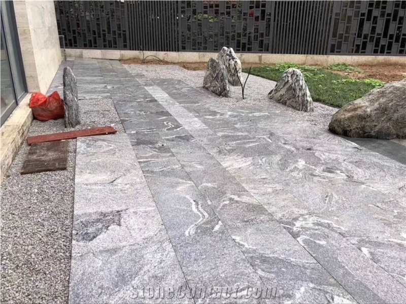 Grey Granite Light Column Wall Clad