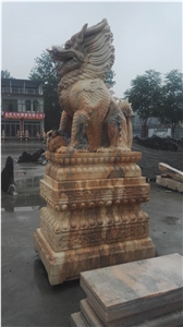 Handcarved Marble Culptures Pink Animal Sculptures