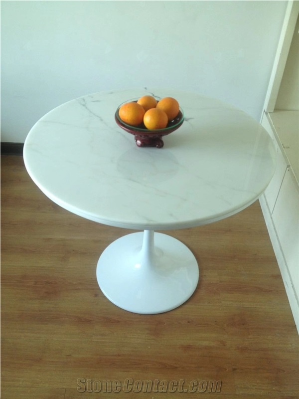 Marble Round Coffee Tables Statuario Cafe Tables