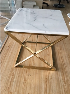 Marble Round Coffee Tables Statuario Cafe Tables