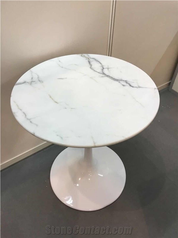 Marble Round Coffee Tables Statuario Cafe Tables