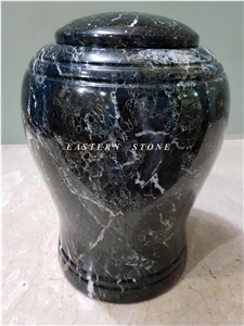 Black Zebra Marble Decorative Ash Urn, Cremation Urn Keepsake Black Zebra Marble Decorative Ash Urn, Cremation Urn Keepsake